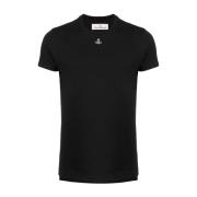 Vivienne Westwood Svart Orb Logo T-shirts och Polos Black, Herr