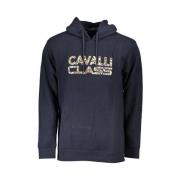 Cavalli Class Bl Bomullshoodie fr Mn Blue, Herr