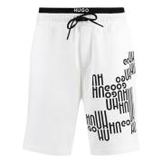 Hugo Boss Randiga Fleece Shorts White, Herr