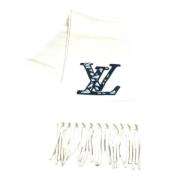 Louis Vuitton Vintage Pre-owned Ylle sjalar White, Dam