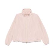 Herno Rosapink Dragkedja Jacka Elastiska Manschetter Pink, Dam