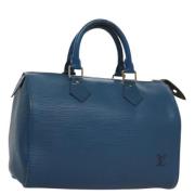 Louis Vuitton Vintage Pre-owned Laeder handvskor Blue, Dam