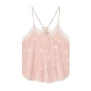 Zadig & Voltaire Hjärta Flash Top Christy Jac Pink, Dam