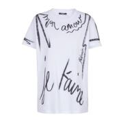 Balmain Svart T-shirt och Polo för Kvinnor White, Dam