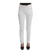 Roberto Cavalli Slim Fit Denim White, Dam