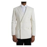 Dolce & Gabbana Vit Ullblazer Martini Dubbelknäppt White, Herr