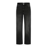 Ichi Raven Svarta Cropped Jeans Black, Dam