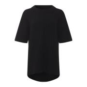 Heartmade Svart Stickad Blus Karna Stil Black, Dam