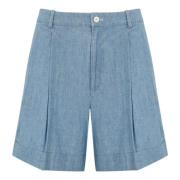 Polo Ralph Lauren Chambray Bomull Dam Shorts Blue, Dam