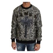 Dolce & Gabbana Samba Jacquard Palm Pullover Multicolor, Herr