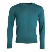 Dolce & Gabbana Silke Rund Hals Pullover Green, Herr