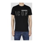 Dsquared2 Icon Outline T-Shirt - Svart Black, Herr