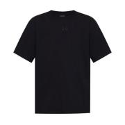 44 Label Group Svart Logotyp Broderade T-shirts och Polos Black, Herr