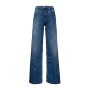 Liu Jo Elefant flare jeans med knappstängning Blue, Dam