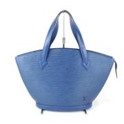 Louis Vuitton Vintage Pre-owned Laeder axelremsvskor Blue, Dam