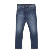 Dondup Indigo Blå Denim Jeans Knappgylf Blue, Herr