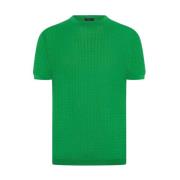 Kiton Lyxig Ull Silk Crew Neck Tröja Green, Herr