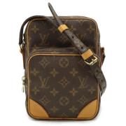 Louis Vuitton Vintage Pre-owned Tyg axelremsvskor Brown, Dam