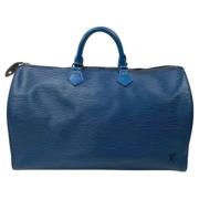 Louis Vuitton Vintage Pre-owned Laeder handvskor Blue, Dam