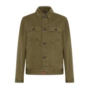 Kiton GOTS-certifierad Bomull Denim Jacka Green, Herr