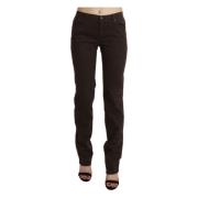 Ermanno Scervino Brun Skinny Byxor Chic Stil Brown, Dam