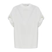 Salvatore Ferragamo Löst sittande T-shirt Beige, Dam