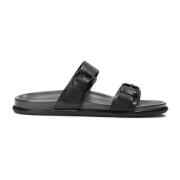 Kazar Svart Läder Urban Slides Black, Herr