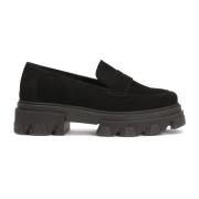 Kazar Svarta mocka slip-on skor Black, Dam