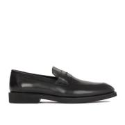 Kazar Minimalistiska svarta loafers med bekväm sula Black, Herr