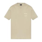 Emporio Armani T-shirt med logotyp Beige, Herr