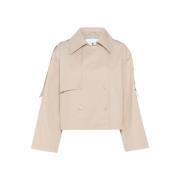 Karen by Simonsen Oversized Jacka med Breda Ärmar Beige, Dam