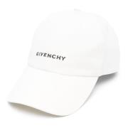 Givenchy Vit Böjd Keps för en Stilren Look White, Herr