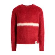 Bally Röd Mohair Randig Tröja Red, Herr