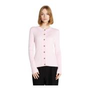 RUE de Femme Mjuk Lope Stickad Kofta Laxrosa Pink, Dam