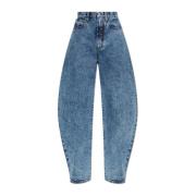 Alaïa Mönstrade jeans Blue, Dam