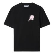 Off White Svarta Rosor Pilar Regular Tee Black, Dam