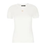 Dolce & Gabbana Avslappnad Bomull T-shirt för Män White, Dam