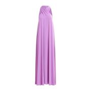 Essentiel Antwerp Korsad Neckholder Maxi Klänning med Pärlor Purple, D...