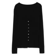 P.a.r.o.s.h. Svart Cardigan Tröja Black, Dam