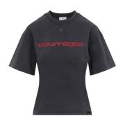 Courrèges Svart T-shirt för kvinnor Black, Dam