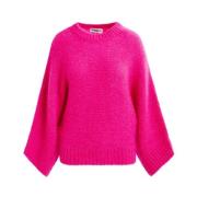 Essentiel Antwerp Mohair Blandning Batwing Sweater Pink, Dam