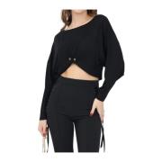 Elisabetta Franchi Svarta T-shirts och Polos Black, Dam