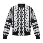 Versace Vändbar 'bomber' jacka Black, Herr