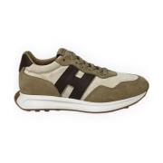 Hogan Casual Sneakers med H Patch Detalj Brown, Herr