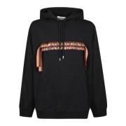 Lanvin Oversized Hoodie med Curb Lace Black, Herr