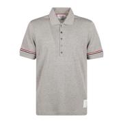 Thom Browne Bomull Polo Tröja Gray, Herr