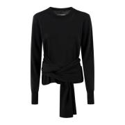 MM6 Maison Margiela Klassisk Crewneck Tröja Black, Dam