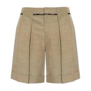 Balmain Veckade shorts Beige, Herr