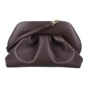 THEMOIRè Vegan Fabric Clutch Handväska Ebony Brown, Dam