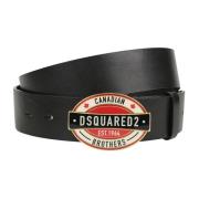 Dsquared2 Stiligt Läderbälte för Män Black, Herr